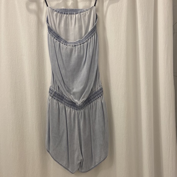 Aritzia denim-wash strapless romper - Picture 2 of 3